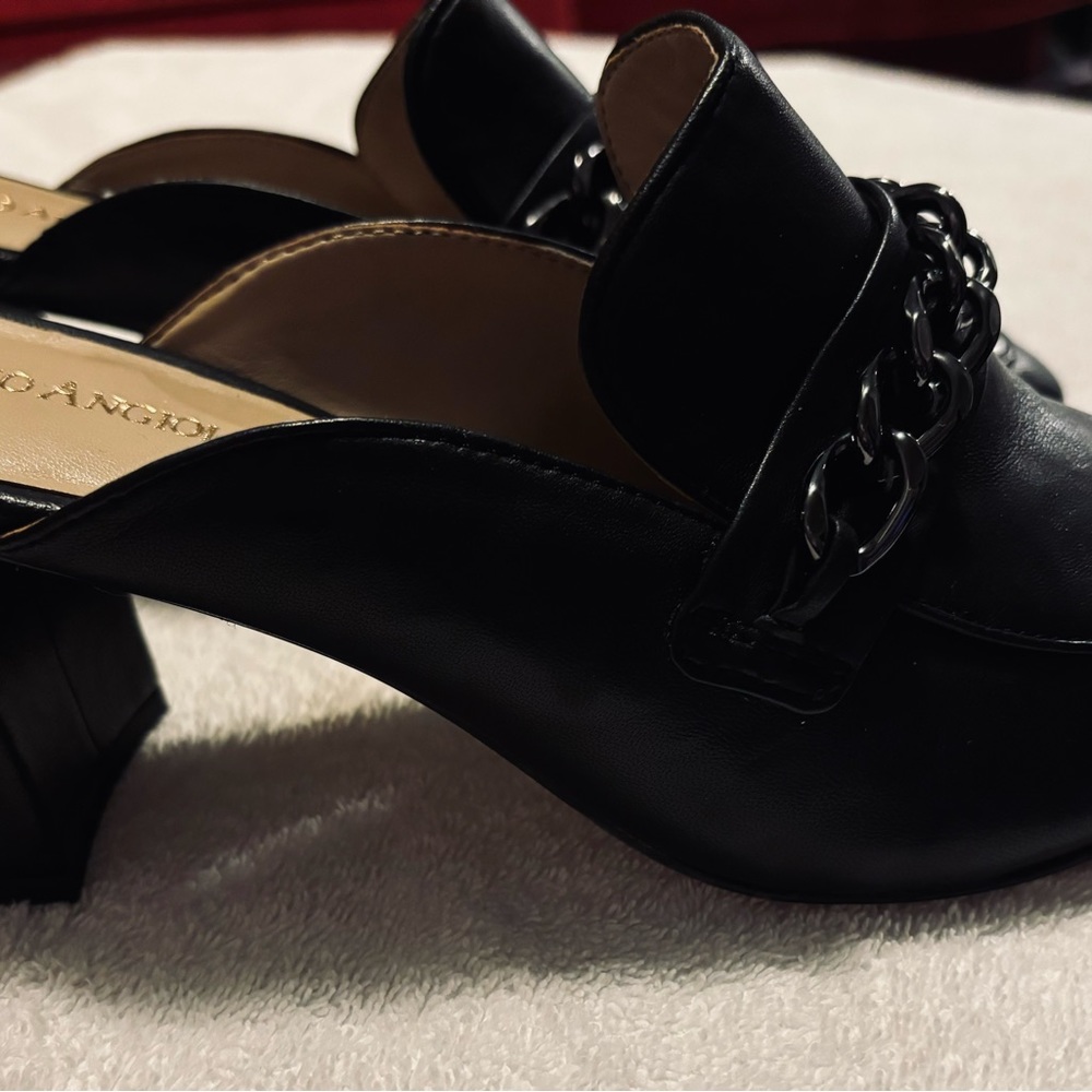 Brand New Leather Slides - ENZO ANGIOLINI - Size 8 M - Heel Height 3” - box 13 - Picture 3 of 5
